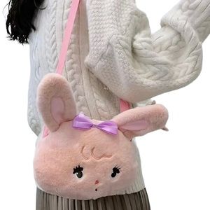 Purse Crossbody Plush Bunny Rabbit Pink Bag Shoulder Easter